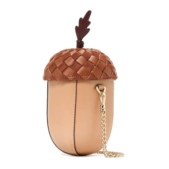 New Kate Spade 3d Acorn Crossbody Smooth Leather Brown Multi - Picture 4 of 5